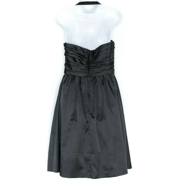 NWT WHBM Little Black Dress Whimsigoth Hoco Cocktail Halter Minimalist Black 8 - Picture 3 of 4